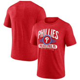 Philadelphia Phillies Badge of Honor Tri-Blend T-Shirt - Heather Red