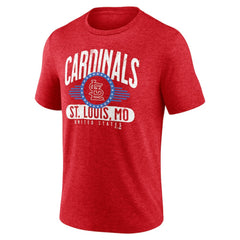St. Louis Cardinals Badge of Honor Tri-Blend T-Shirt - Heather Red