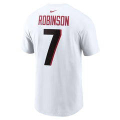 Bijan Robinson Atlanta Falcons Player Name & Number T-Shirt - White | Nike sale