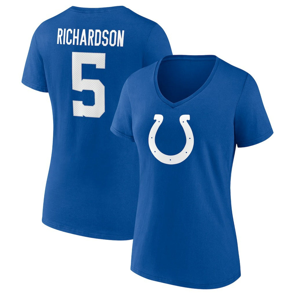 Anthony Richardson Indianapolis Colts Women's Icon Name & Number V-Neck T-Shirt - Royal online