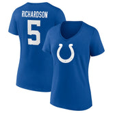 Anthony Richardson Indianapolis Colts Women's Icon Name & Number V-Neck T-Shirt - Royal online