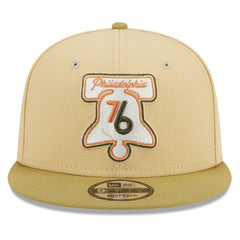 Philadelphia 76ers Green Collection Repreve 9FIFTY Snapback Hat - Khaki/Tan | New Era sale
