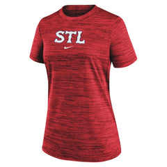 St. Louis Cardinals Women's 2024 City Connect Authentic Collection Practice Velocity T-Shirt - Red | Nike