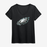 Philadelphia Eagles Logo Athletic Women's Primary Logo V-Neck T-Shirt - Black outlet