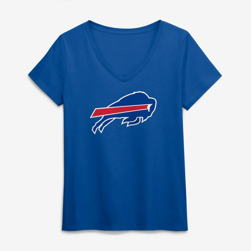 Buffalo Bills Logo Athletic Women's Primary Logo V-Neck T-Shirt - Royal sale