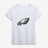 Philadelphia Eagles Logo Athletic Women's Primary Logo V-Neck T-Shirt - White cheap