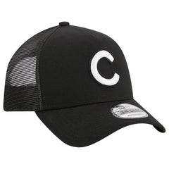 Chicago Cubs A-Frame 9FORTY Trucker Adjustable Hat - Black | New Era