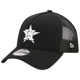 Houston Astros A-Frame 9FORTY Trucker Adjustable Hat - Black | New Era