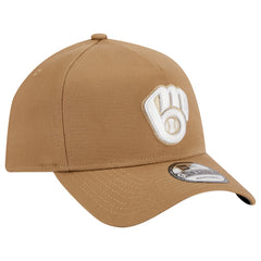 Milwaukee Brewers A-Frame 9FORTY Adjustable Hat - Khaki | New Era