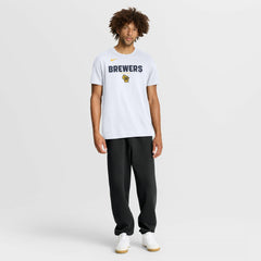Milwaukee Brewers Bold Team Name T-Shirt - White | Nike