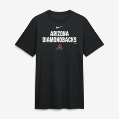 Arizona Diamondbacks Stacked Tri-Blend T-Shirt - Heather Black | Nike