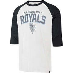 Kansas City Royals City Connect Crescent Franklin Raglan 3/4-Sleeve T-Shirt - Cream | 47 brand