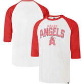 Los Angeles Angels City Connect Crescent Franklin Raglan 3/4-Sleeve T-Shirt - Cream | 47 brand