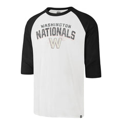 Washington Nationals City Connect Crescent Franklin Raglan 3/4-Sleeve T-Shirt - Cream | 47 brand