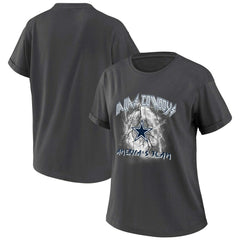 Dallas Cowboys WEAR by Erin Andrews Women's Boyfriend T-Shirt - Charcoal for sale