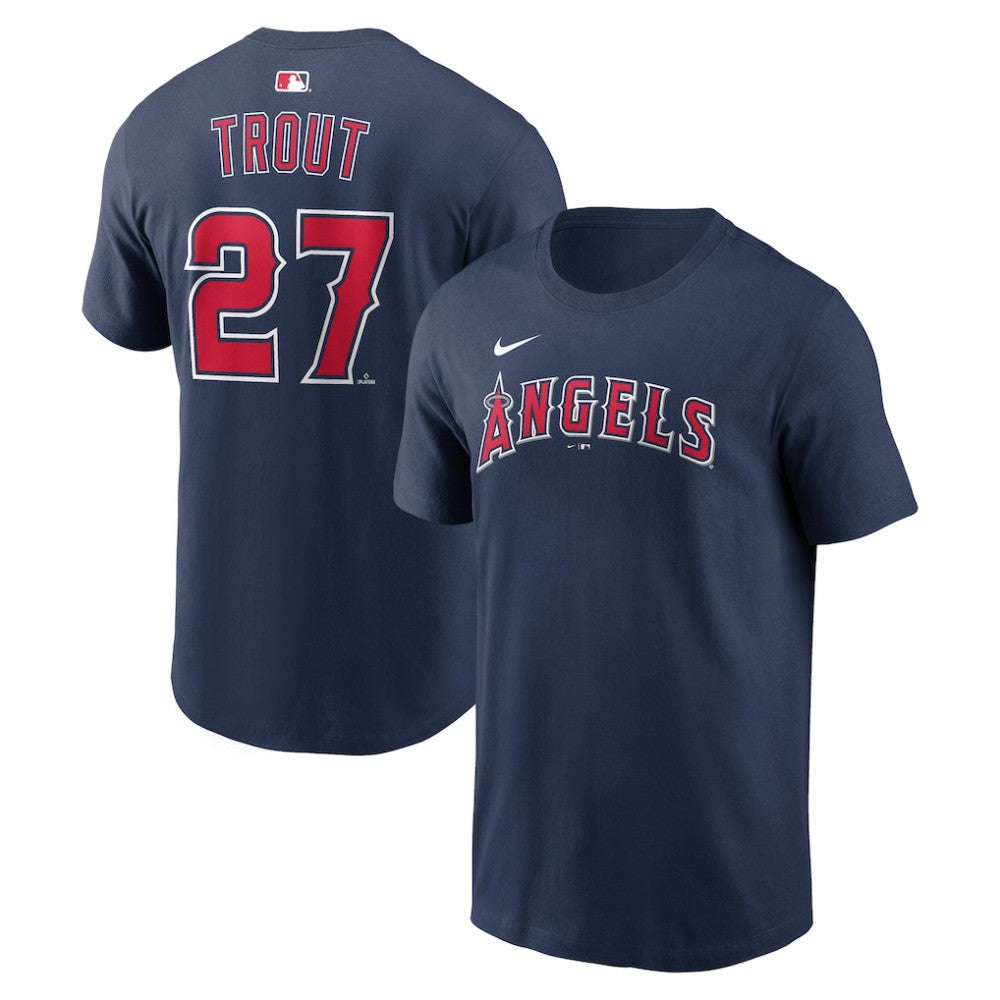 Mike Trout Los Angeles Angels Name & Number T-Shirt - Navy | Nike