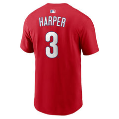 Bryce Harper Philadelphia Phillies Name & Number T-Shirt - Red | Nike