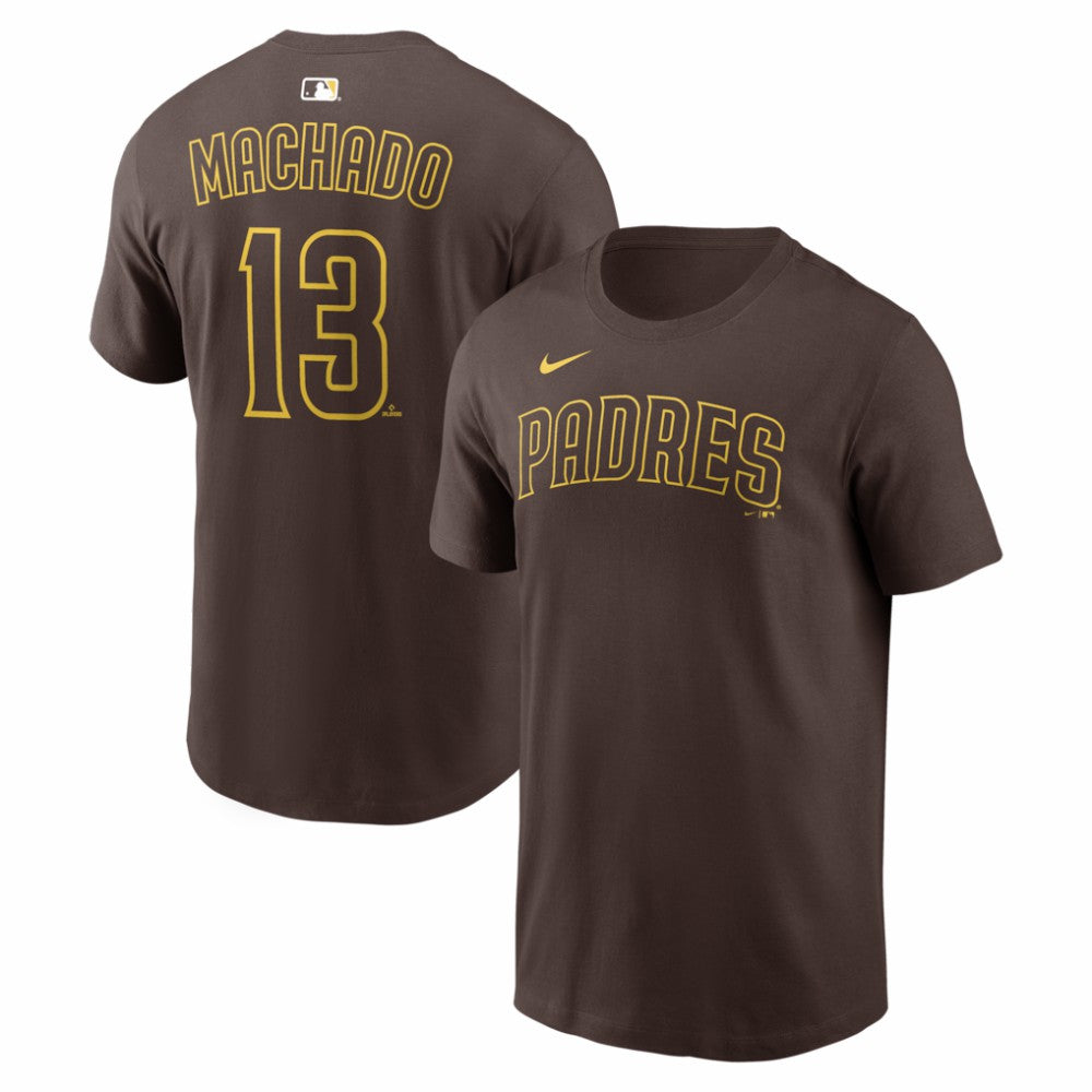 Manny Machado San Diego Padres Name & Number T-Shirt - Brown | Nike