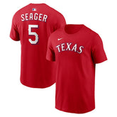 Corey Seager Texas Rangers Name & Number T-Shirt - Red | Nike