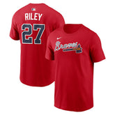 Austin Riley Atlanta Braves Home Name & Number T-Shirt - Red | Nike