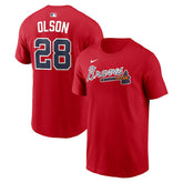 Matt Olson Atlanta Braves Home Name & Number T-Shirt - Red | Nike