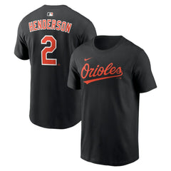 Gunnar Henderson Baltimore Orioles Name & Number T-Shirt - Black | Nike