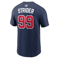 Spencer Strider Atlanta Braves Name & Number T-Shirt - Navy | Nike