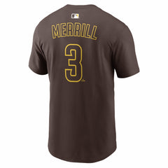 Jackson Merrill San Diego Padres Home Name & Number T-Shirt - Brown | Nike