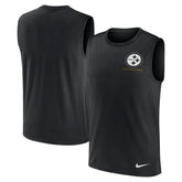 Pittsburgh Steelers Large Logo Lightweight Dri-FIT Muscle Tank Top - Black | Nike for sale