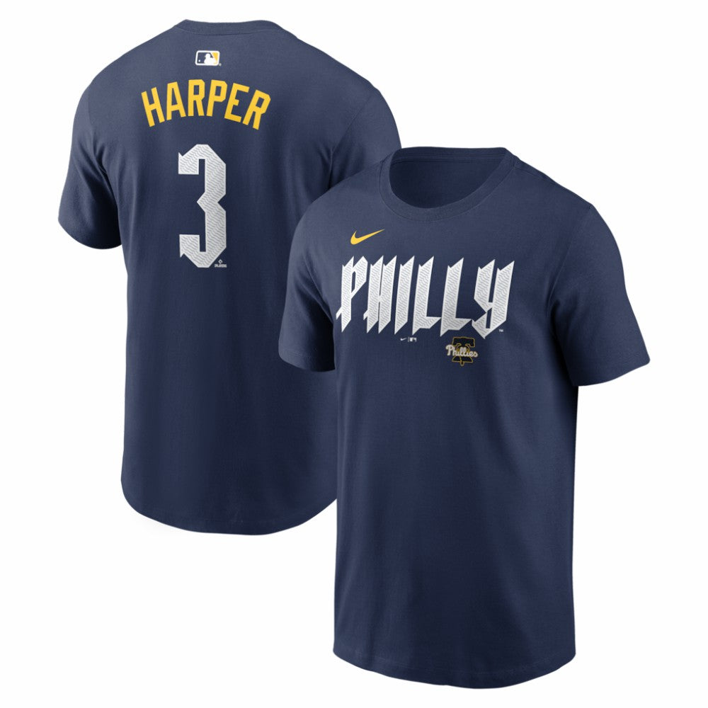 Bryce Harper Philadelphia Phillies City Connect Name & Number T-Shirt - Navy | Nike