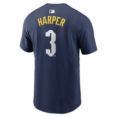 Bryce Harper Philadelphia Phillies City Connect Name & Number T-Shirt - Navy | Nike