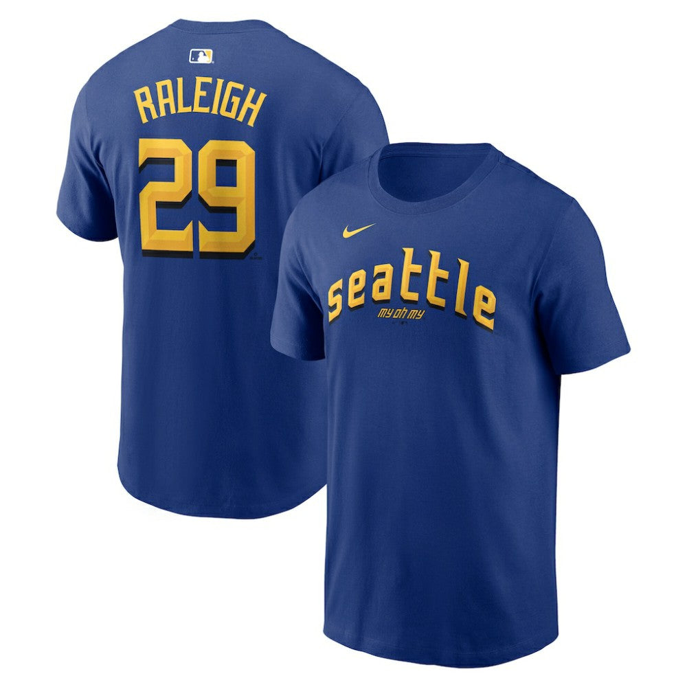 Cal Raleigh Seattle Mariners City Connect Name & Number T-Shirt - Royal | Nike