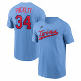 Kirby Puckett Minnesota Twins Cooperstown Collection Name & Number T-Shirt - Light Blue | Nike