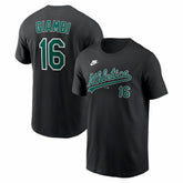 Jason Giambi Athletics Cooperstown Collection Name & Number T-Shirt - Black | Nike