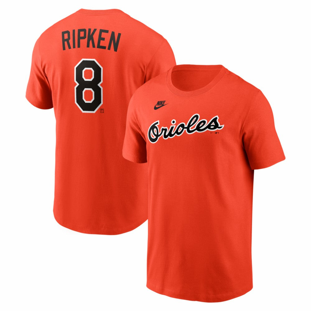 Cal Ripken Jr. Baltimore Orioles Cooperstown Collection Name & Number T-Shirt - Orange | Nike