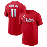 Jimmy Rollins Philadelphia Phillies Cooperstown Collection Name & Number T-Shirt - Red | Nike