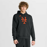 New York Mets Cooperstown Collection Logo Club Hoodie - Black | Nike