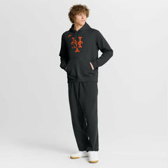 New York Mets Cooperstown Collection Logo Club Hoodie - Black | Nike