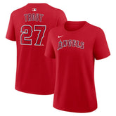Mike Trout Los Angeles Angels Women's Name & Number T-Shirt - Red | Nike