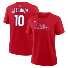 J.T. Realmuto Philadelphia Phillies Women's Name & Number T-Shirt - Red | Nike