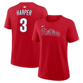 Bryce Harper Philadelphia Phillies Women's Name & Number T-Shirt - Red | Nike