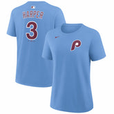 Bryce Harper Philadelphia Phillies Women's Name & Number T-Shirt - Light Blue | Nike