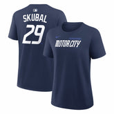Tarik Skubal Detroit Tigers Women's City Connect Name & Number T-Shirt - Navy | Nike