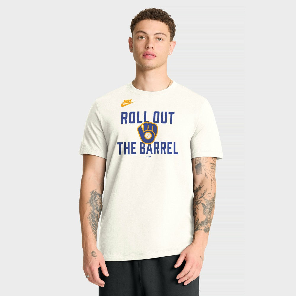 Milwaukee Brewers Cooperstown Collection ‘70s Inspired T-Shirt - Cream | Nike