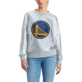 Golden State Warriors Tommy Jeans Women's Tracy Pullover Sweatshirt sale - Silver cheap