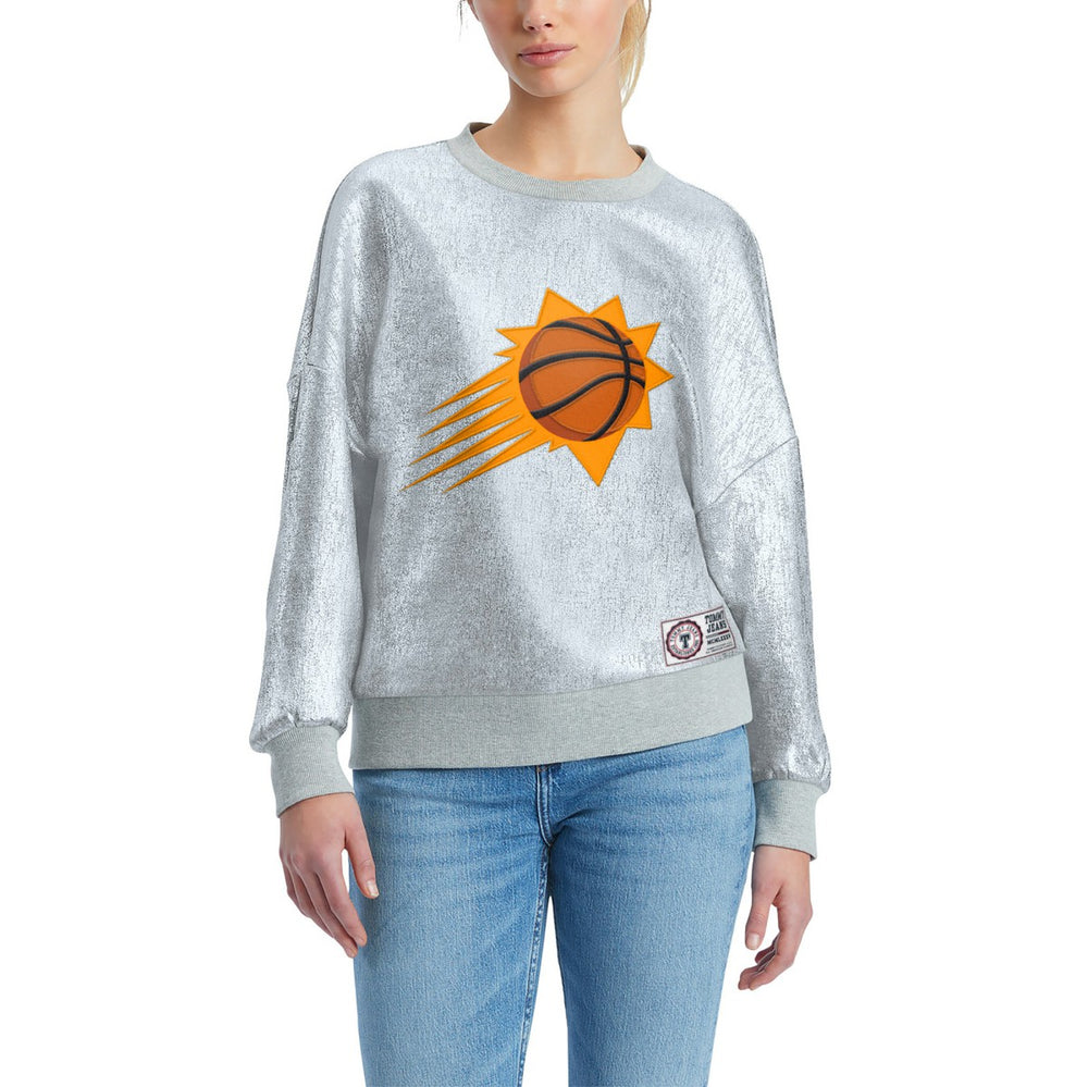 Phoenix Suns Tommy Jeans Women's Tracy Pullover Sweatshirt - Silver cheap