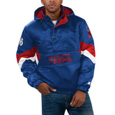 Philadelphia 76ers Starter Force Play Satin Hoodie Half-Zip Jacket - Royal for sale