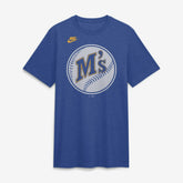 Seattle Mariners Cooperstown Logo Tri-Blend T-Shirt - Heather Royal | Nike