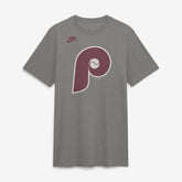 Philadelphia Phillies Cooperstown Logo Tri-Blend T-Shirt - Heather Charcoal | Nike