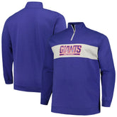 New York Giants Profile Big & Tall Fleece Quarter-Zip Jacket - Royal online